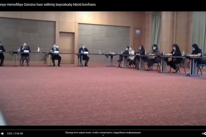 Dünya Hemofiliya Gününə həsr edilmiş beynəlxalq hibrid konfrans keçirildi